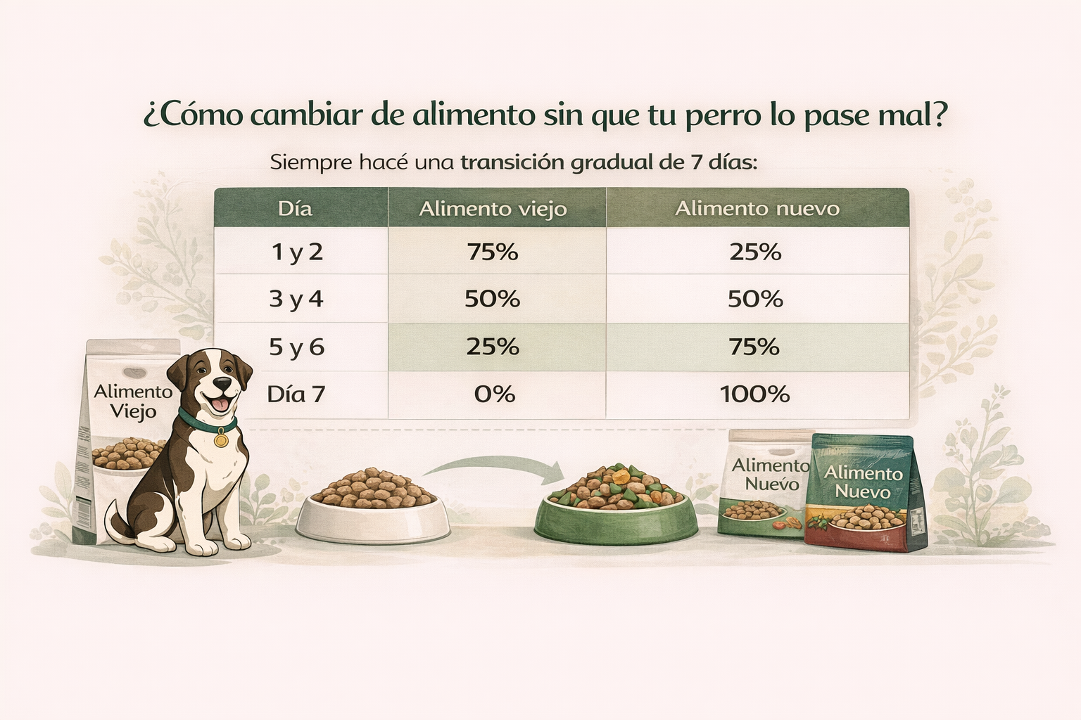 Como cambiar de comida