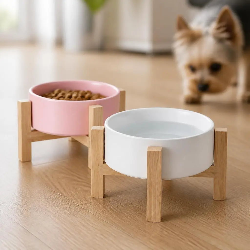 AI Generated Plato cerámica alto chico - foto lifestyle