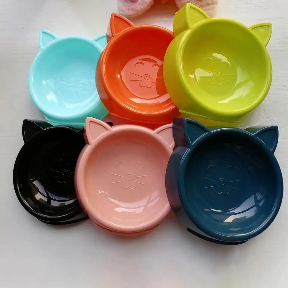 Plato cara de gato simple mini brillo