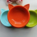 Plato cara de gato simple mini brillo