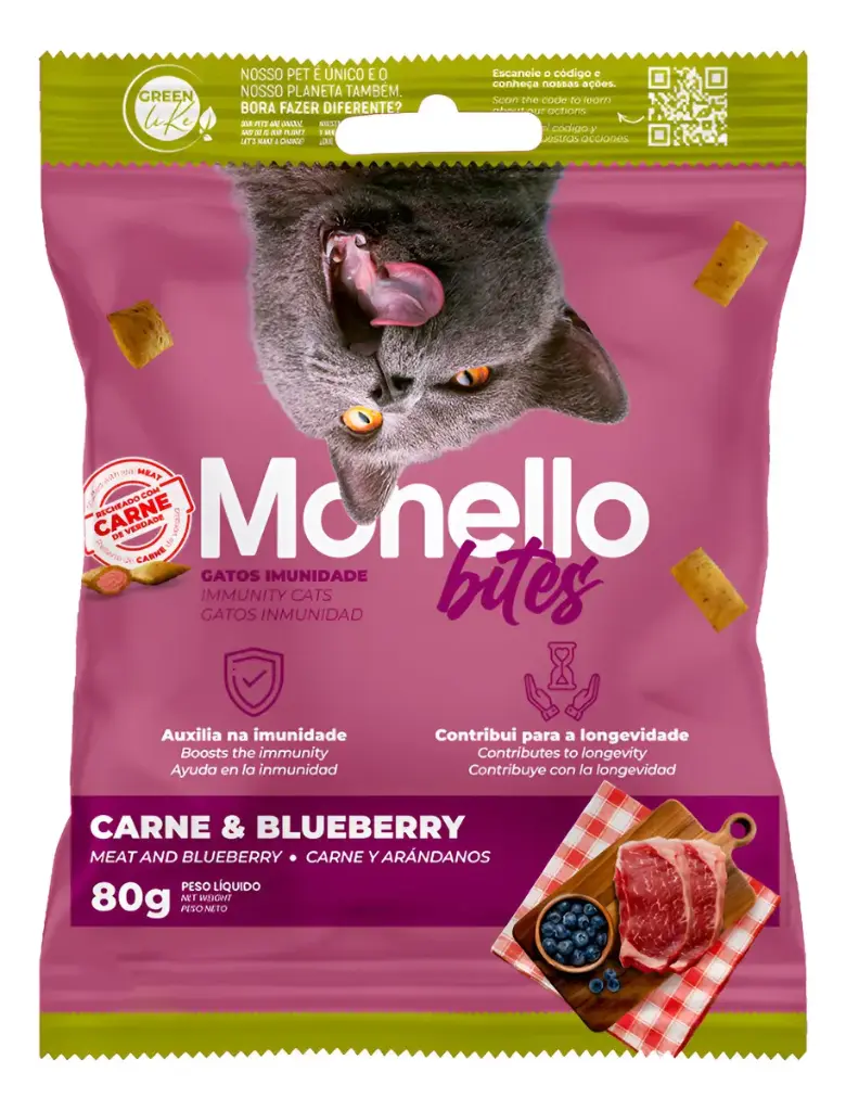 Monello Bites para gatos – 80 g (Inmunidad)