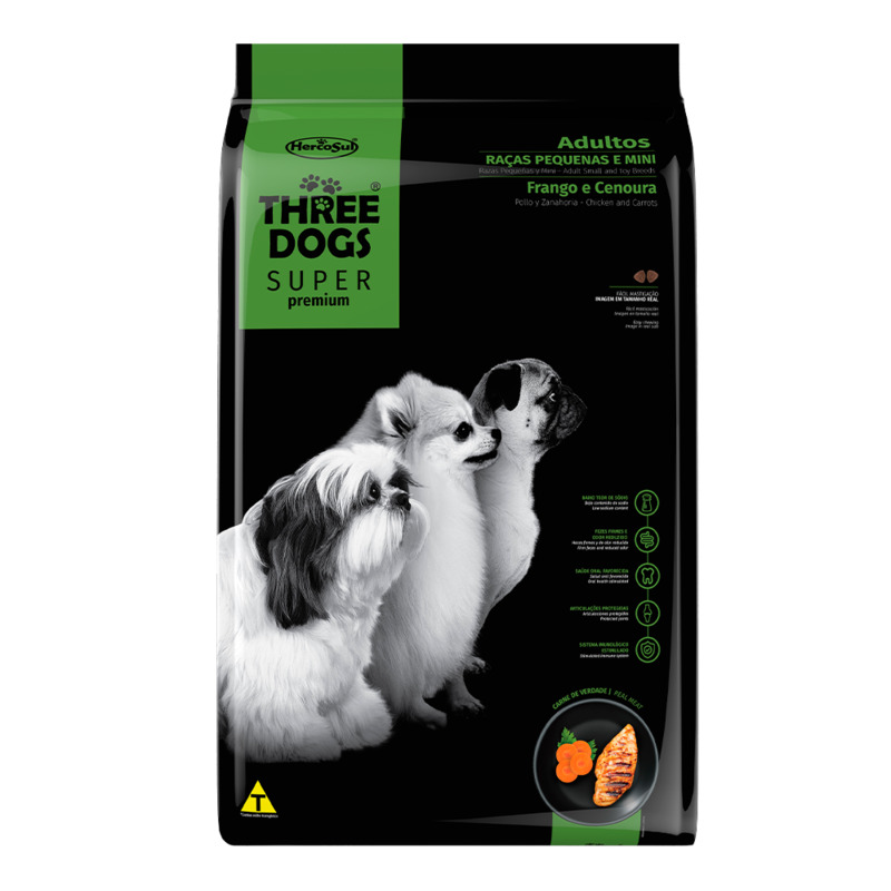 ThreeDogs SP Adultos Pequeños Pollo y Zanahoria 15 + 2 kg