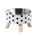 Plato para gato de acero con base 4 patas