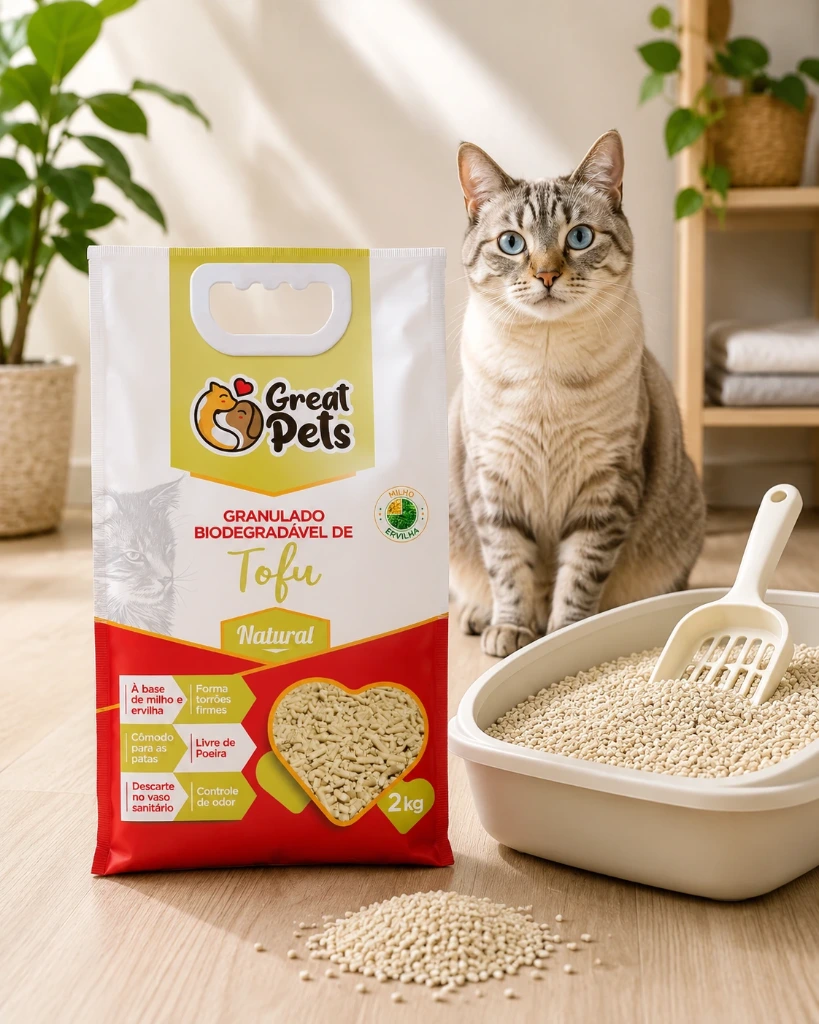 Arena Sanitaria Great Pets de Tofu Natural para Gatos