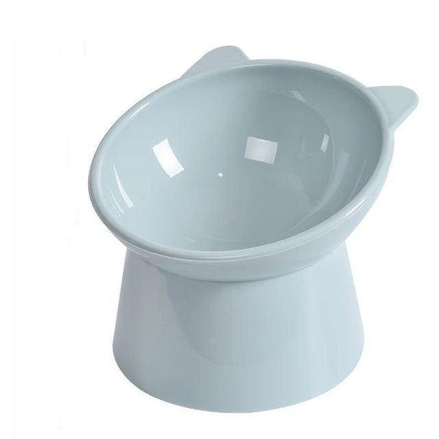 [ABT-1162/CE-260] Plato Plástico Alto para Gatos (Azul)