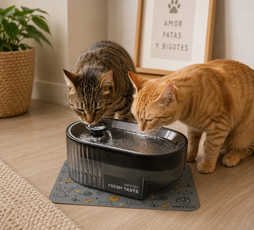 Bebedero Fuente de Agua Automática PAPIFEED para Gatos y Perros