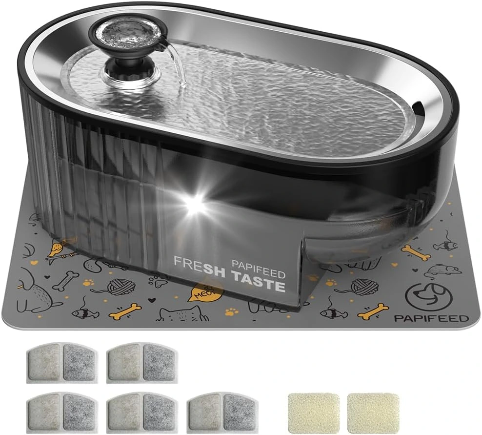 Bebedero Fuente de Agua Automática PAPIFEED para Gatos y Perros