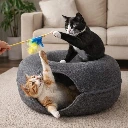 Cama Túnel Circular para Gatos 2 en 1