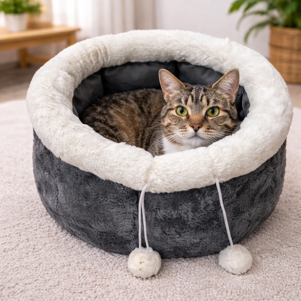 Cama Cilíndrica Premium para Gatos