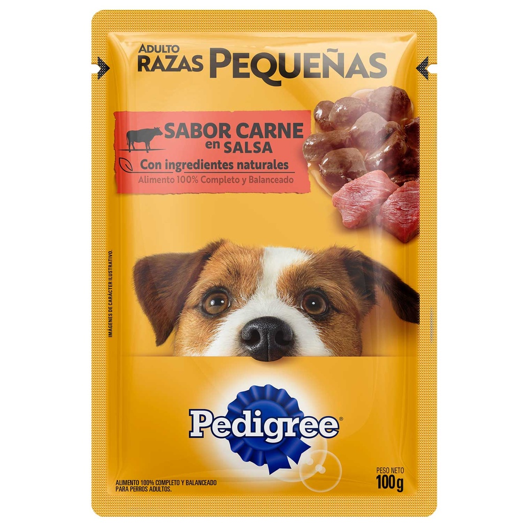 PEDIGREE RAZ PEQ CARNE EN SALSA 100 G