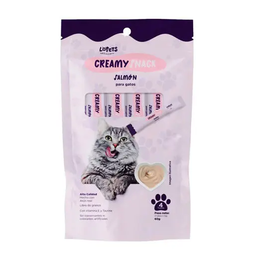 [132565] Creamy Snacks Lopets para Gatos (Salmon)