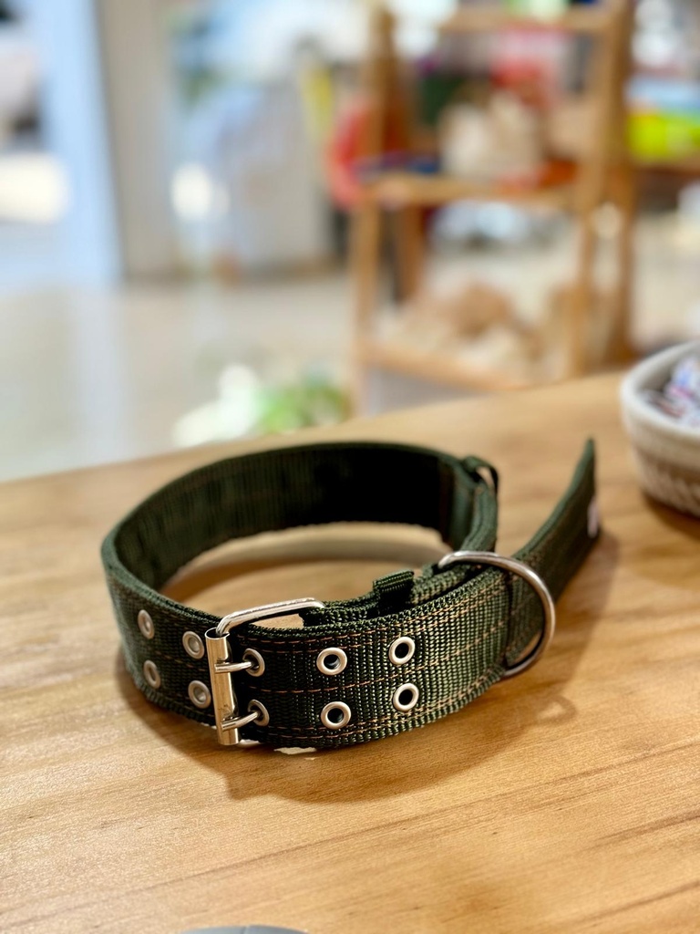 Collar doble ojalillo VERDE 80*5cm S/DESTORCEDOR