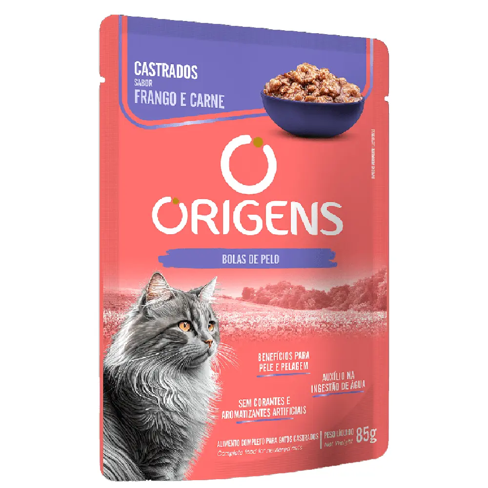 Sachets Origens Gato castrado pollo & carne 85gms