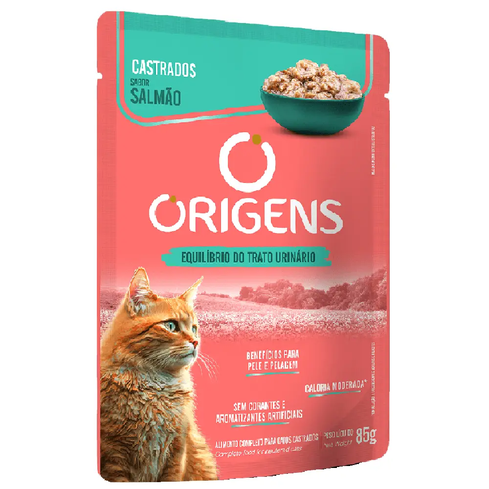 [OrgAdS85g] Sachets Origens Gato castrado Salmon 85g