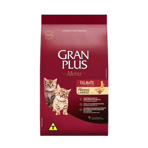 [125001] GPLUS MENU GATO FILHOTES 3 KG POLLO Y ARROZ 