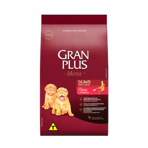 GPLUS FILHOTES MED/GDES 1 KG CARNE Y ARROZ