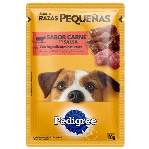 PEDIGREE RAZ PEQ CARNE EN SALSA 100 G