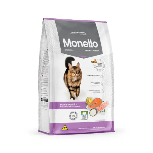 [3000301] Monello Gatos Castrados Pavo y Salmón 10,1 KG