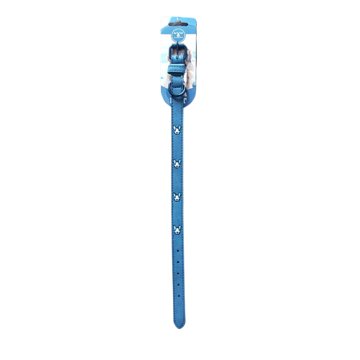Collar eco cuero CARA PERRO cosido M