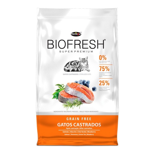 BIOFRESH GATOS CASTRADOS (salmón, romero, té verde) 7.5 kgs